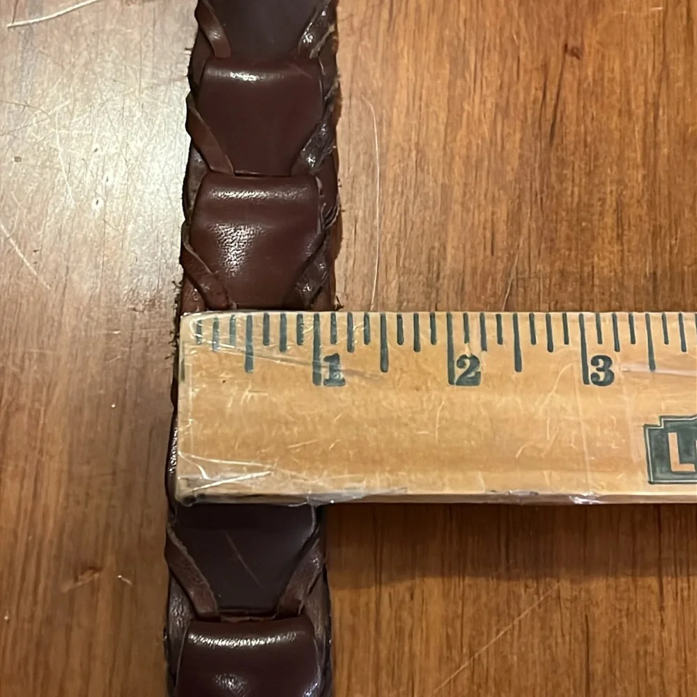 Oil Tanned Leather Belt brown Mens Size Medium 1” Wide
